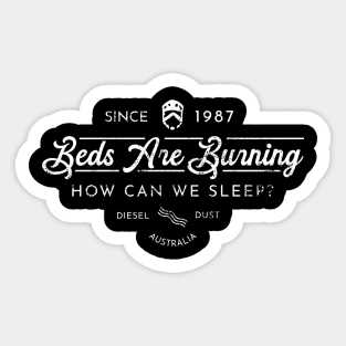 Midnight Beds are burning 80s rock Sticker